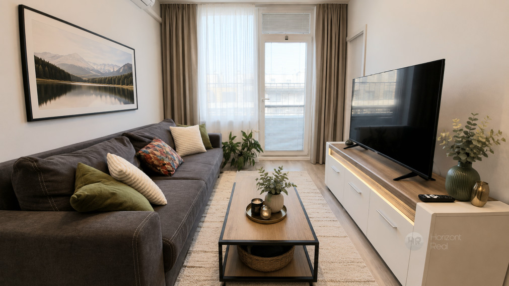 PREDAJ - Dizajnový, kompletne zariadený 1,5-izbový byt s balkónom v novostavbe Slnečnice - BA, ul. Z. Chalupovej