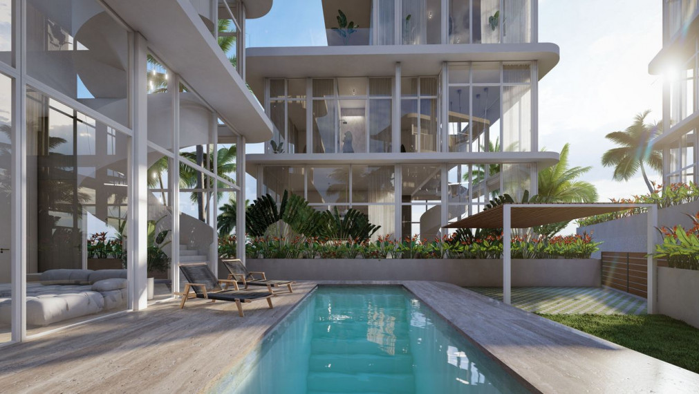 PREDAJ -  LUXUSNÉ VILY s  bazénom len pár metrov od pláže, 350m2, Bali, Seseh - Indonézia