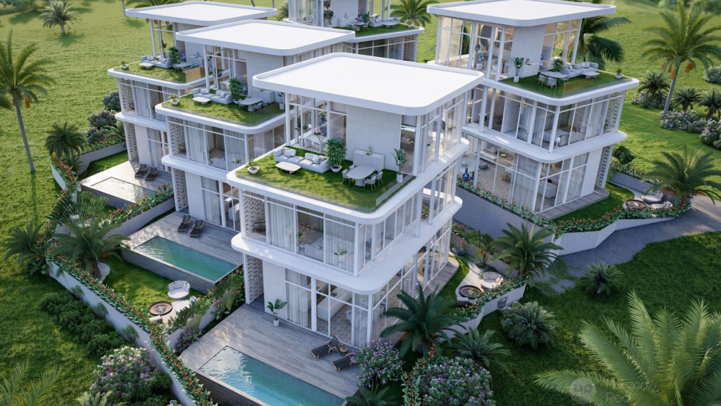 PREDAJ -  LUXUSNÉ VILY s  bazénom len pár metrov od pláže, 350m2, Bali, Seseh - Indonézia